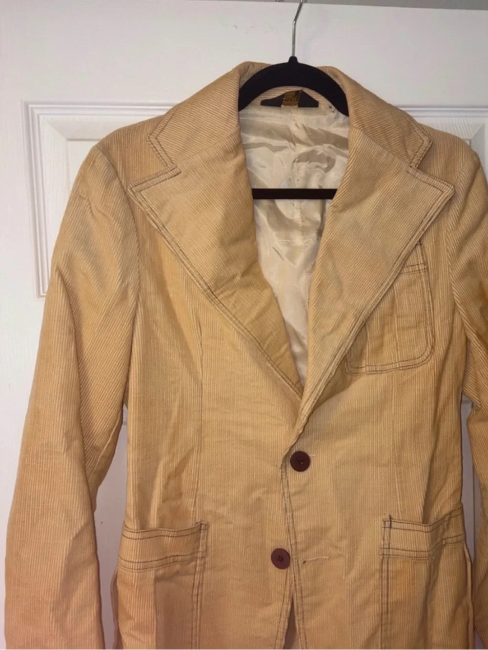 Men's vintage Beige Corduroy Blazer Jacket